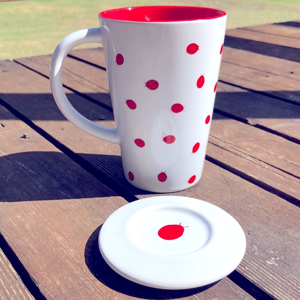 Davids Tea Ladybug Mug With Lid
